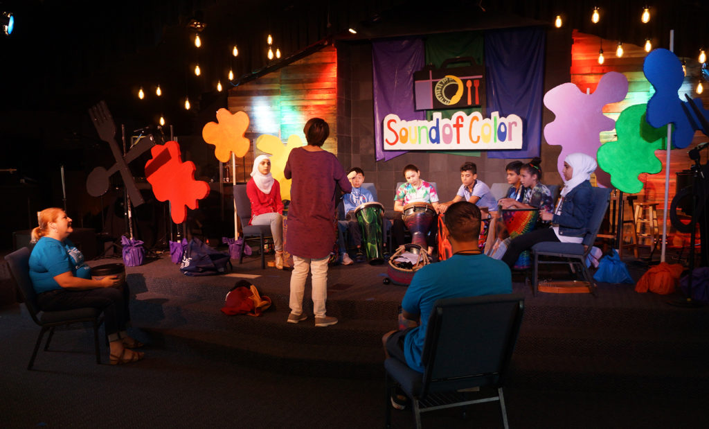 2019 Arts camp drumming session