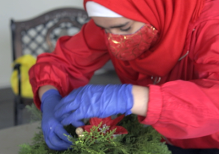 2020 Christmas centerpiece making