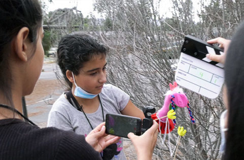 2021 girls' team acting & filming their story